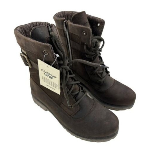 Kamik Rogue Mid Snow/After Ski Winter Boots in Brown Leather Size 9.5 Waterproof - Picture 3 of 7